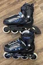 Hudora Inlineskates, Gr. 33-36, Größe verstellbar, schwarz/ blau