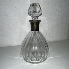 Kristallglas Karaffe mit Silber 835 Montierung