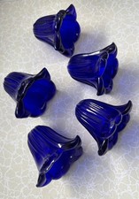 4x Lampenschirm Tulpen Kobalt