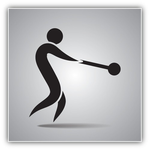 Autoaufkleber hammerwurf sport - autoaufkleber,