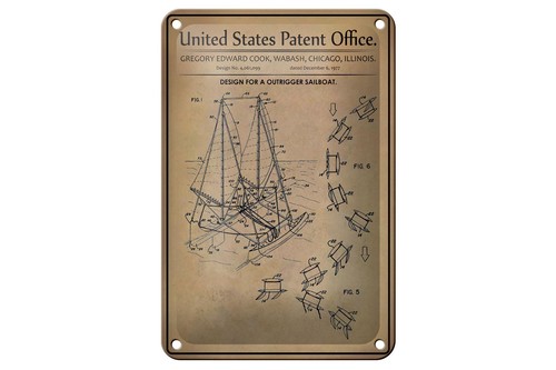 Blechschild patent 12x18 - patent, cm