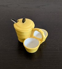 Porzellan-Menage - antik - Salz, Pfeffer und Senf - Art Deco - Top Zustand