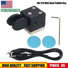 QU-21C Dual Paddle Key Morse Key CW Key Automatic Base Magnetic Absorption DE