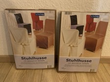 Zwei Stuhlhussen Braun von