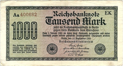 Reichsbanknote 1000 mark 1922 - 1000,