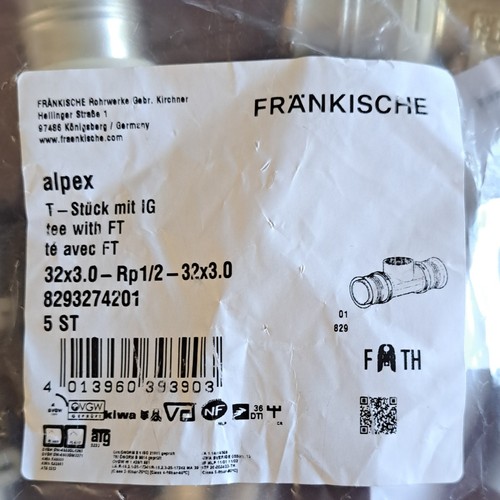 Fränkische alpex stück - alpex, t‑stück