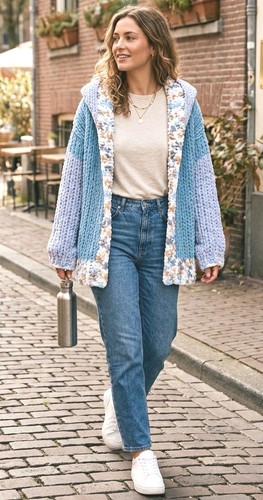 Damen grobstrick strickjacke - damen,