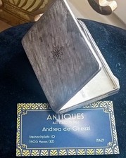 antike flache Silberdose, Visitenkartenetui 800 Zigarettendose schlicht 50 Gramm