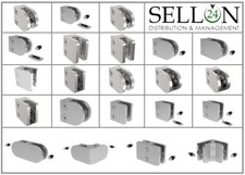 Glashalter Edelstahl Glasklemme Klemmhalter Geländer Glasplattenhalter Massiv