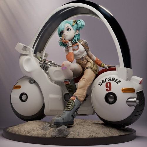 Blue haired capsule - blue-haired, girl