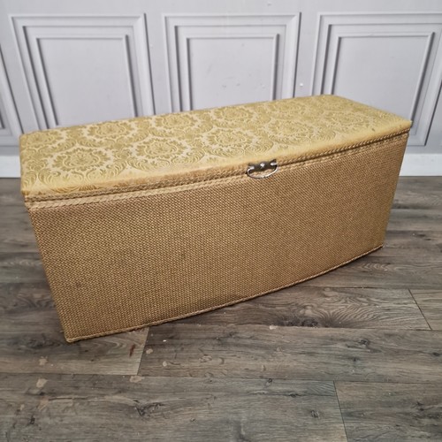 Vintage deckenbox leinen truhe - deckenbox,