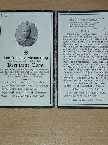 Sterbebild soldat gef 1917 - gef.,