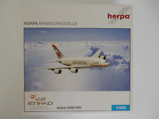 Modellflugzeug Herpa Wings  1:500 Airbus A380-800 Etihad Airways old c/s 507165