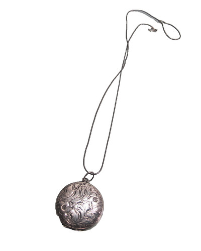 Medaillon echt silber blumen - echt,