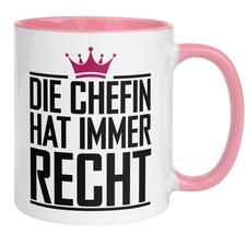 Tasse Chefin | Krone & Spruch | Die Chefin hat immer Recht