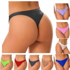 DE~Damen Höschen Glänzend Slip Strand Unterwäsche Wasserpark String Atmungsaktiv