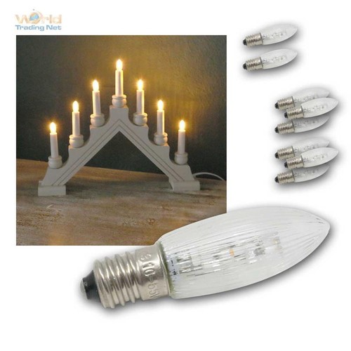 E10 led riffel kerzen 7er - riffel-kerzen, 3/7er