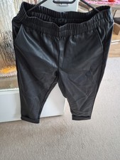 Kunstleder Hose Schwarz Gr. M