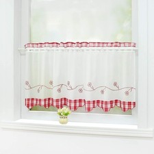 Scheibengardine Landhausstil Bistrogardine Stangendurchzug Blickdicht Kurzstore@