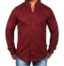 Hemd Stehkragen Charisma SIZE M Weinrot 