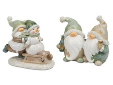 Formano Winter Zwerg Wichtel Schneemann  Pastell Glitzer Figur Weihnachten