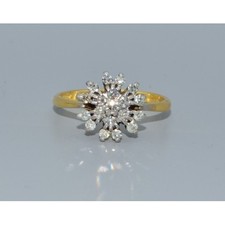 18 kt Gold Diamant Starburst