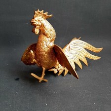 Kämpfender Hahn 24K vergoldet
