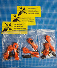 3 Stück Elektrozaun Verbinder mit Warnschilder Steckzaun Weidezaun