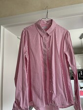 ROSSANA DIVA Damenbluse Größe 42 Farbe Rosa gestreift hinten etwas länger