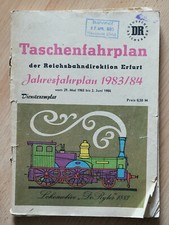 Taschenfahrplan / Jahresfahrplan, Deutsche Reichsbahn, Rbd Erfurt 1983/1984