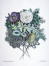 SONDERPREIS: Michaela Krinner 1915-2006: Blumenstrauß Aquarell 1977 Ausstellung