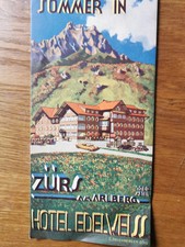 Prospekt "Hotel Edelweiss Zürs am Arlberg" 1930er Jahre 