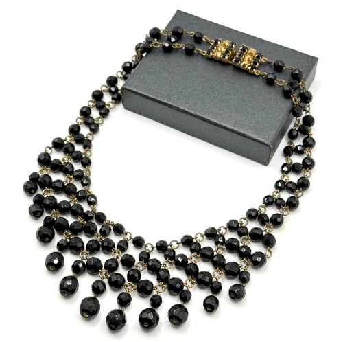 Art deco collier - art, schwarze