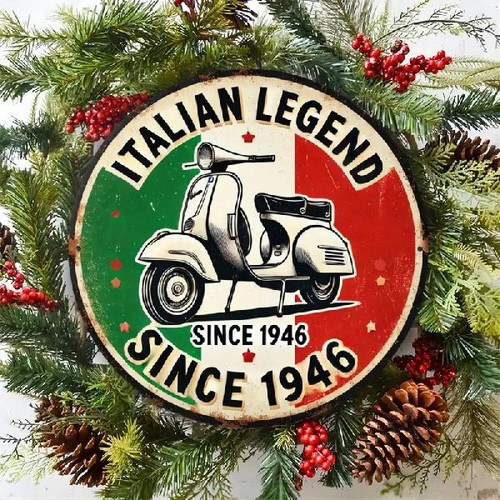 Blechschild rund italian - blechschild,
