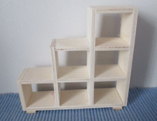 1 Regal Stufenregal Trennwand Holz Miniatur Puppenstube/Puppenhaus