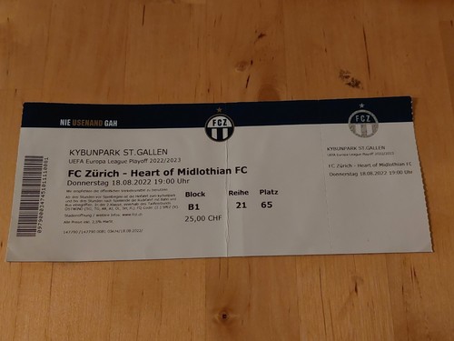 Used ticket uefa - ticket, q