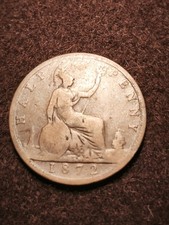 2 x Rarität: Half Penny 1872