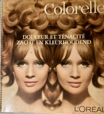 Farbtafel Haare Colorelle L` Oreal schätze 1970er  Jahre  Friseur..