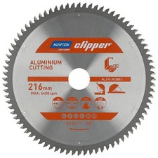 Norton Clipper HM Kreissägeblatt PRO ALUMINIUM 216x30 mm Z80 negative TCG Zähne