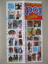 Konvolut 30 Sticker Aufkleber aus pop Rocky Blümchen, Kelly, DJ Bobo, Die Ärzte