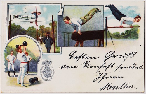 Postkarte 1898 besten gruss - postkarte,