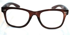 Trendy Falsche Brille Herren Damen Nerd Retro Geek Schwarz Brown Havana