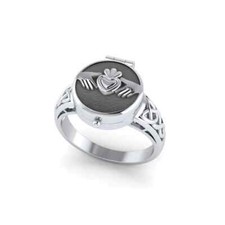 Irisch Claddagh 925 Sterlingsilber Gift Ring Fein Secret Liebe Andenken Schmuck