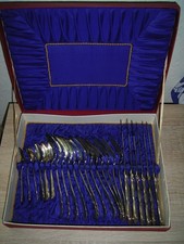 *Vintage Besteck*24 Teile*60er 70er Jahre*Koffer*Dachfund*