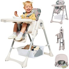 Lionelo Hochstuhl Zanna Pink Bubblegum – Verstellbarer Babyhochstuhl - Sehr gut