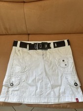 edc by Esprit Cargo Rock mit Knopfleiste mit Gürtel Gr. 36 Weiß