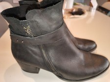 Paul Green Damen Stiefeletten Schuhe Schwarz Gr. 8,5 =41  Kleiner Absatz