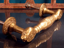 Jugendstil Haus Tür Stoß Griff Stangen Handgriff antik massiv Messing Maße s.u.