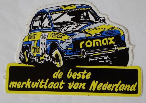 Werbe aufkleber romax auspuff - werbe-aufkleber,