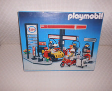Playmobil 3434 Esso Tankstelle Klicky Werkstatt, Vintage mit Zubehör * mit OVP